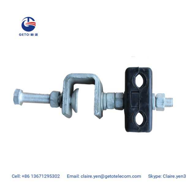Down lead clamp for pole or tower